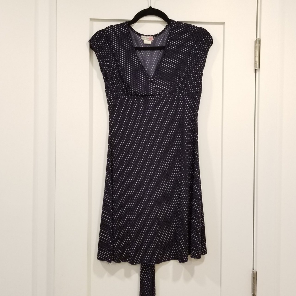 Candy Couture Navy and Polka Dot Dress.